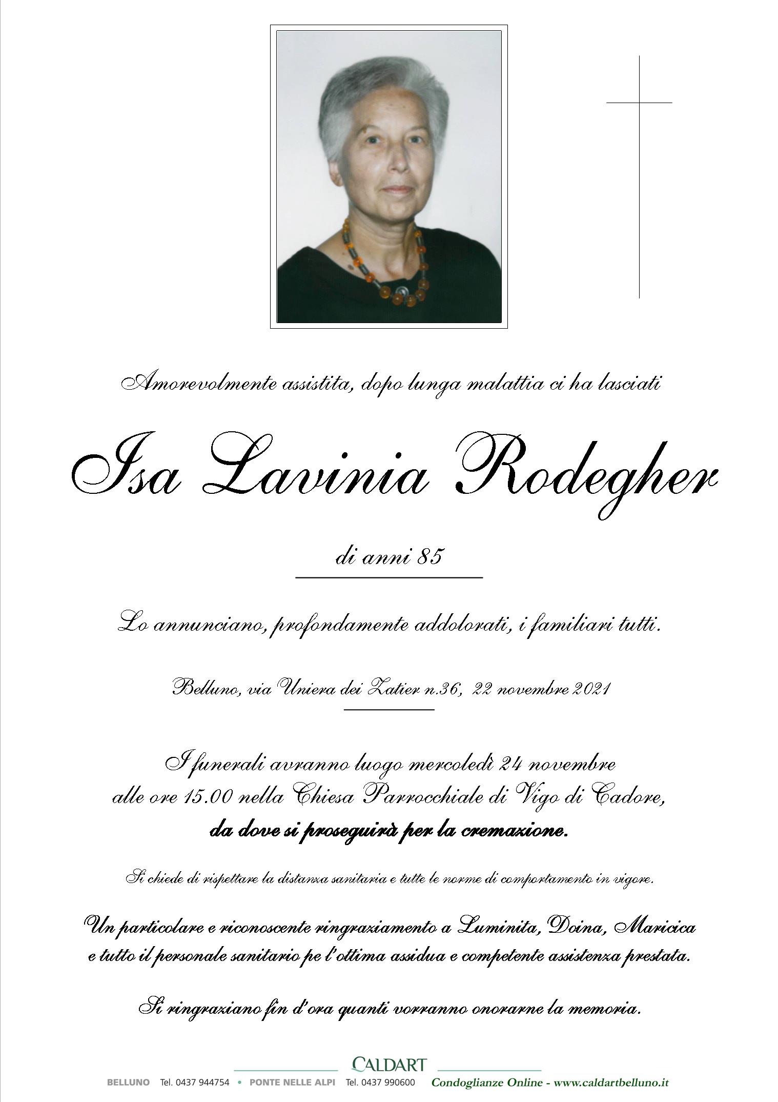 Rodegher Isa Lavinia